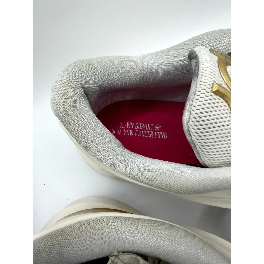 Nike KD 7 PRM 706858-176 Mens 11 Basketball Shoes White Gold Aunt Pearl Sneakers